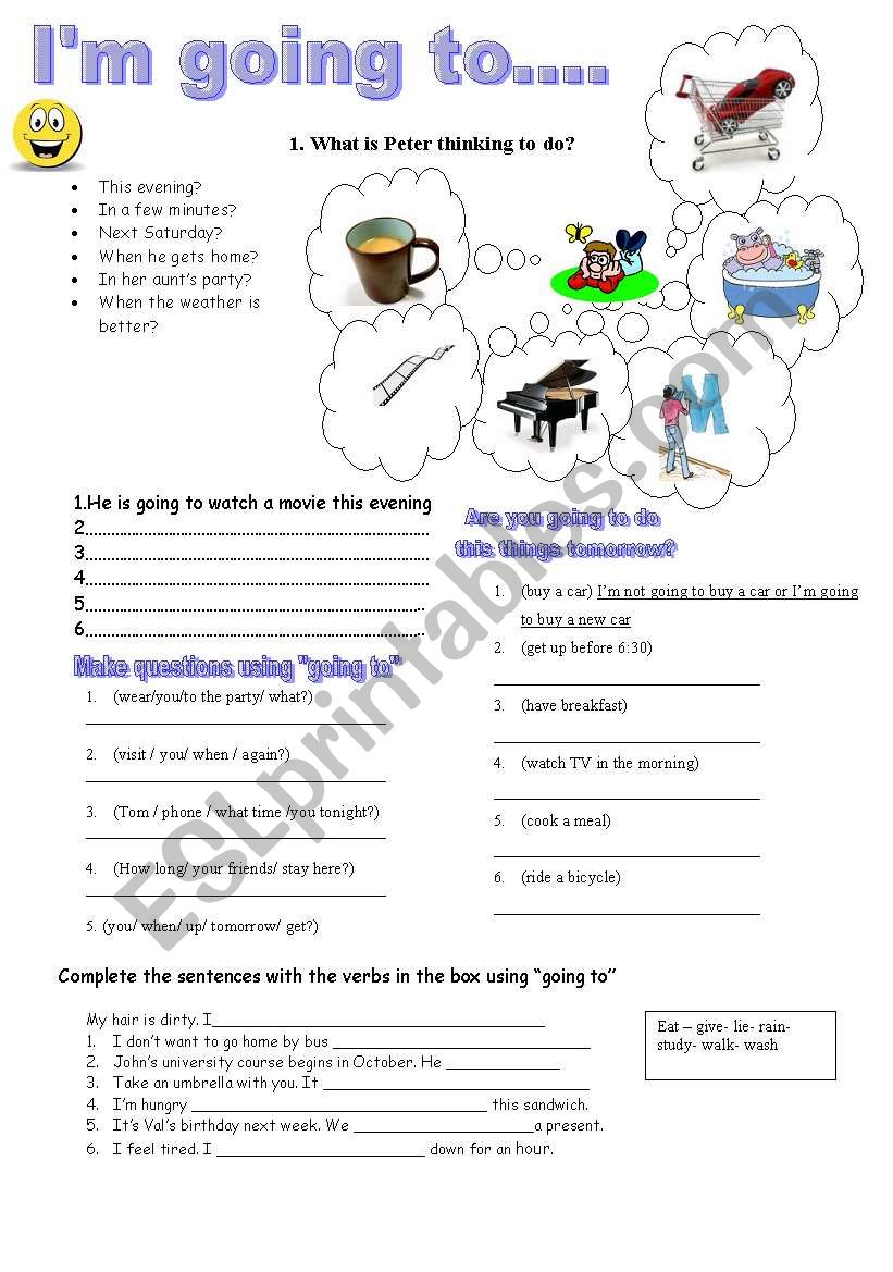 IÂ´m going to worksheet