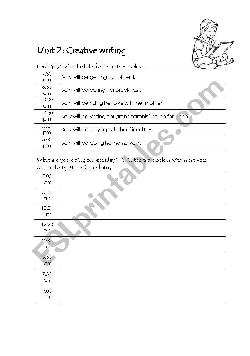 Schedule  worksheet