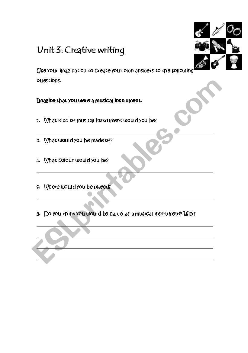 Musical Instrument worksheet