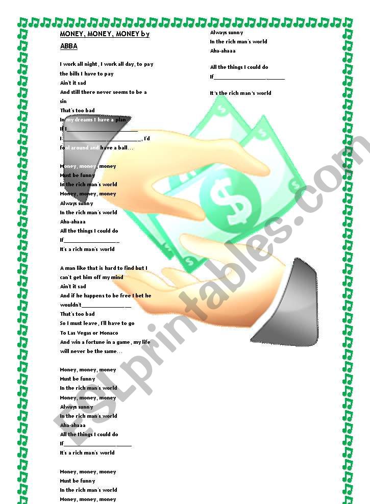 Money.Conditionals worksheet