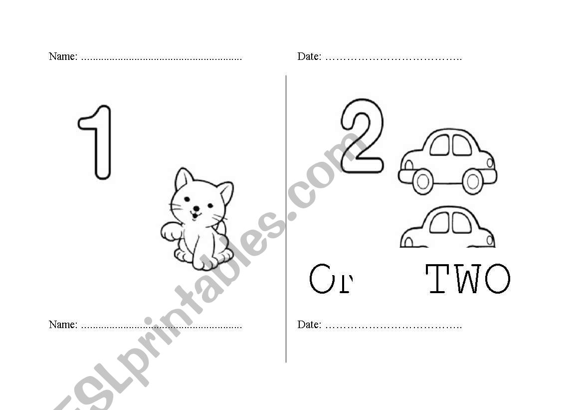 numbers (1-10) worksheet