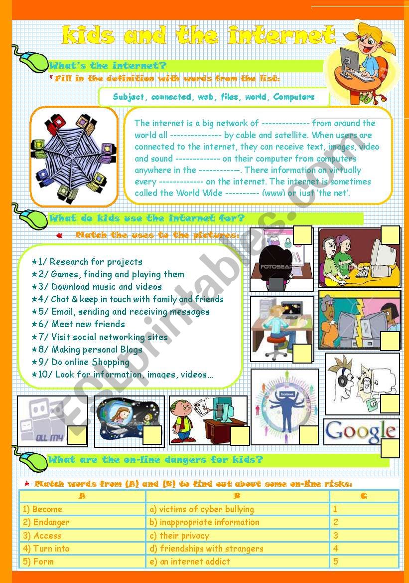 kids and the internet  set (part1)/ (3pages)