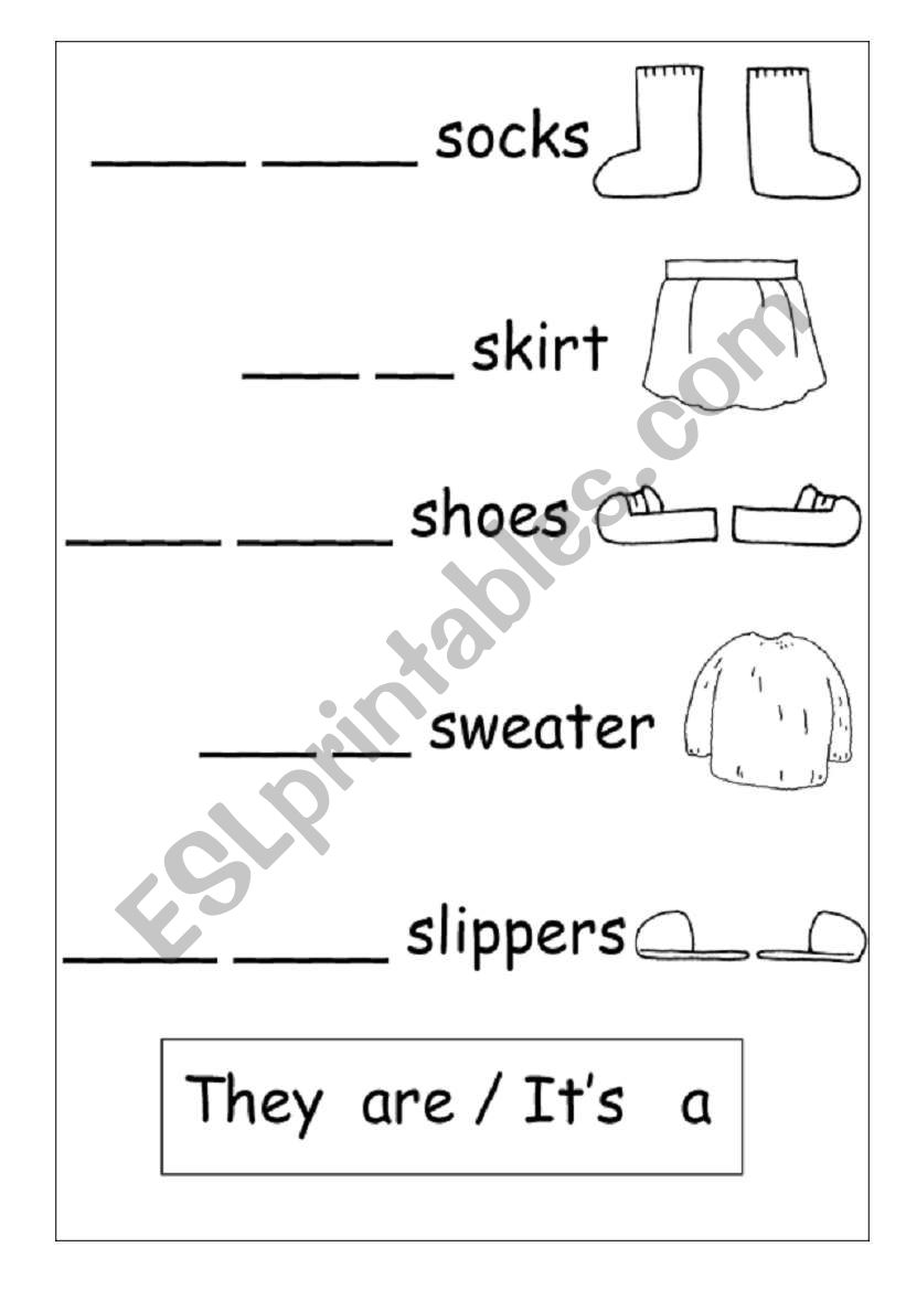 clothes worksheet