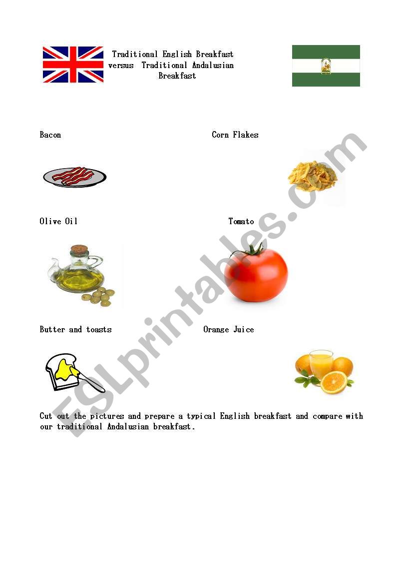 Traditional Andalusian Breakfast versus Traditional English Breakfast Part 1