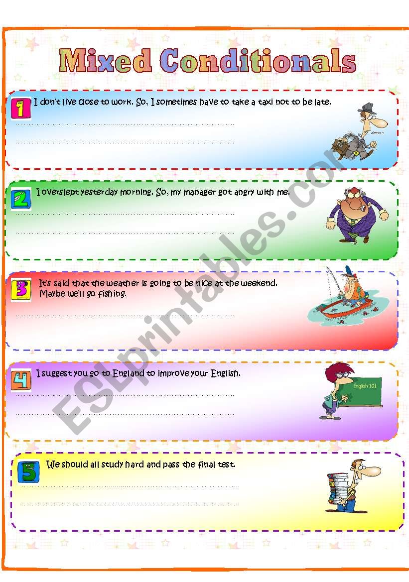 MIXED CONDITIONALS (1st-2nd-3rd)