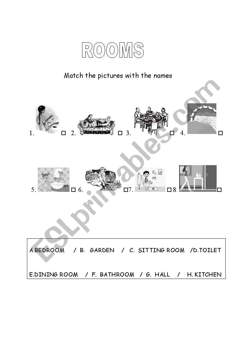 ROOMS worksheet