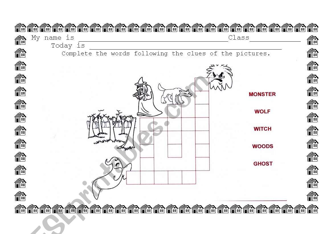 Crossword worksheet