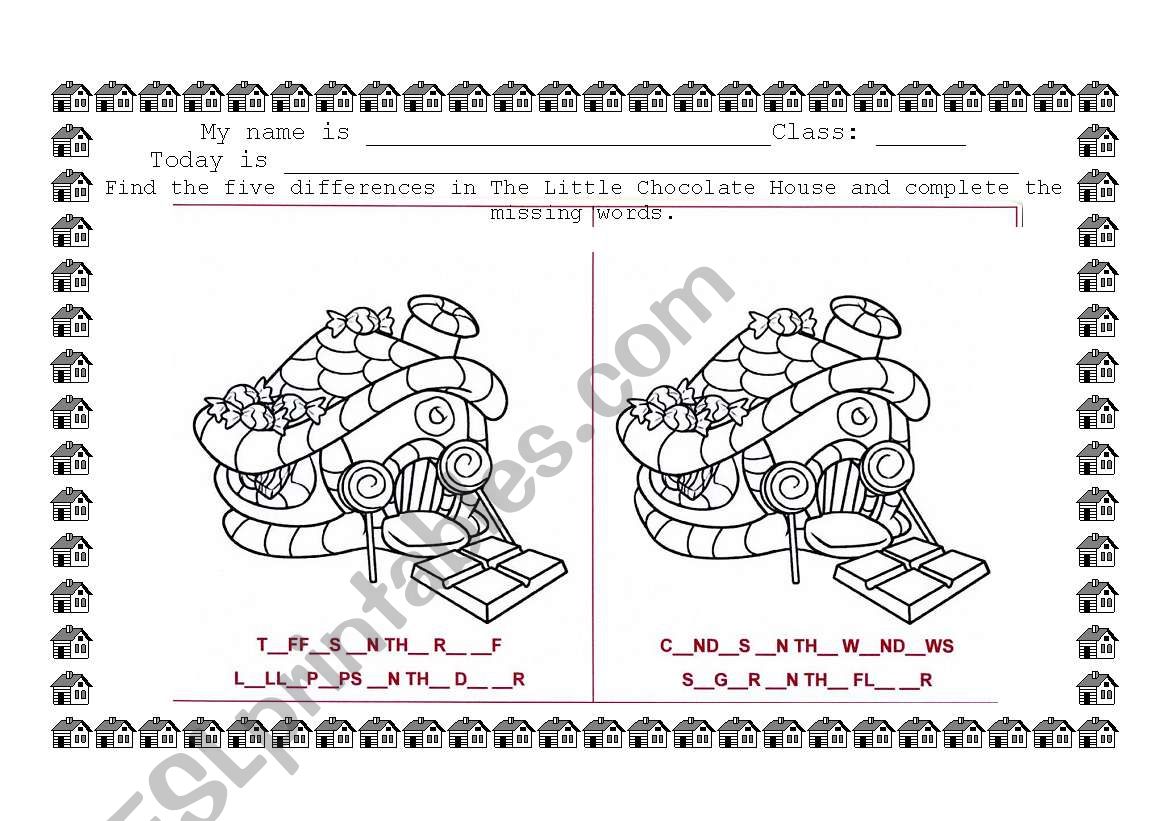 Find the differences worksheet