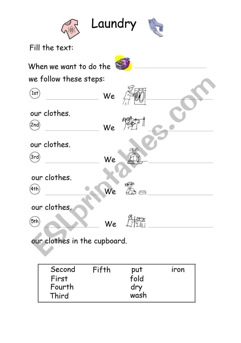 Laundry worksheet