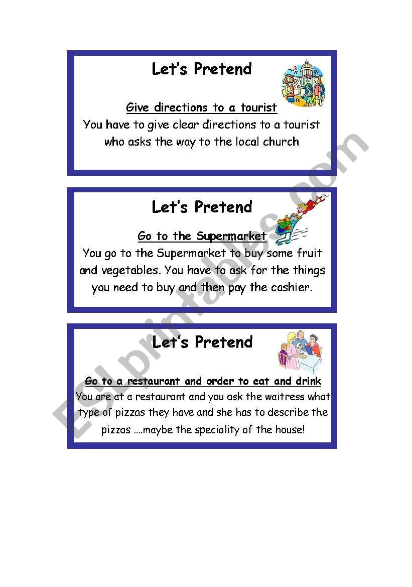 LetÂ´s Pretend worksheet