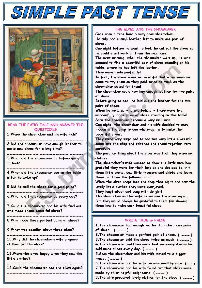 SIMPLE PAST TENSE worksheet