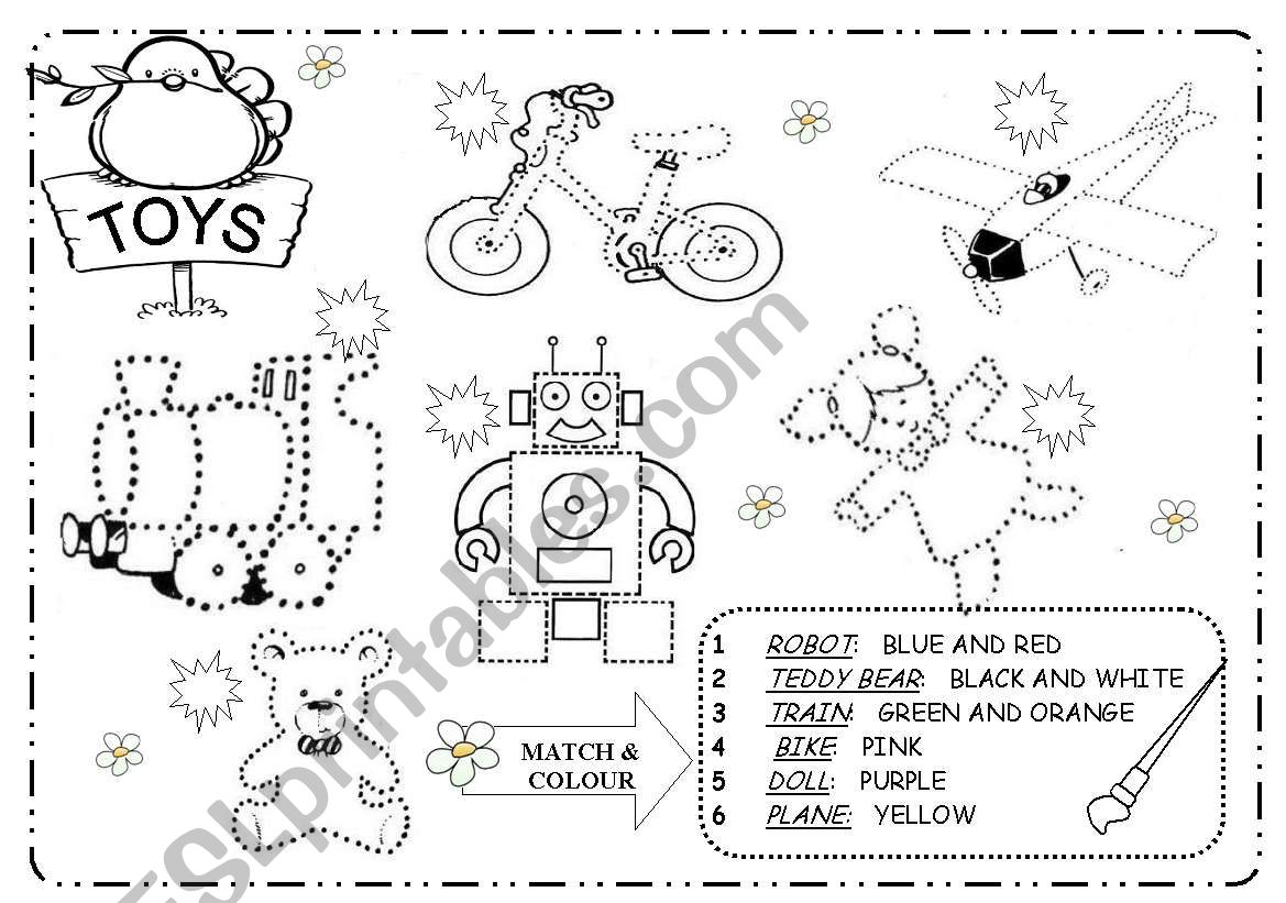 TOYS 3  - B&W - EDITABLE worksheet