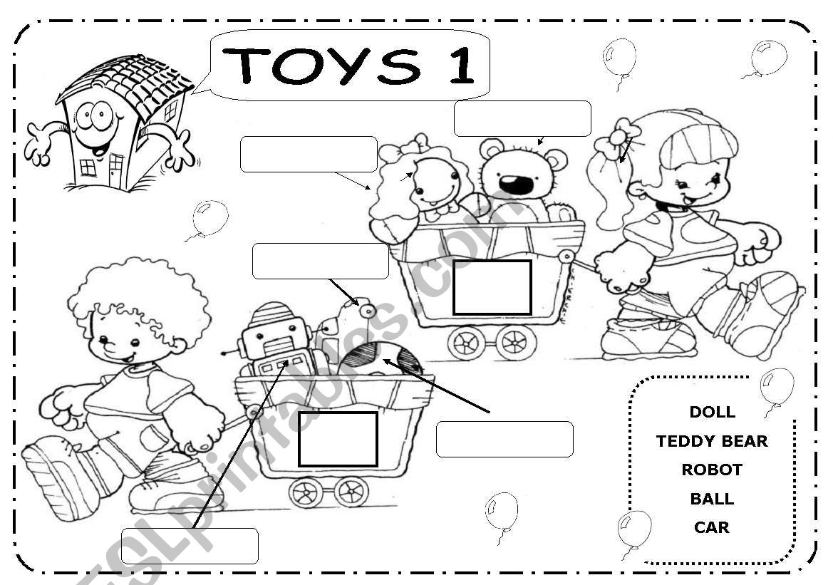 TOYS 1 -  B&W   especially for very Young learners