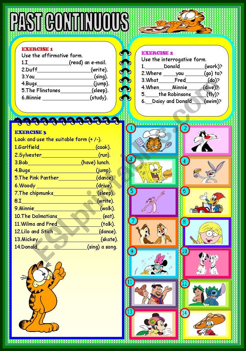 PAST CONTINUOUS worksheet