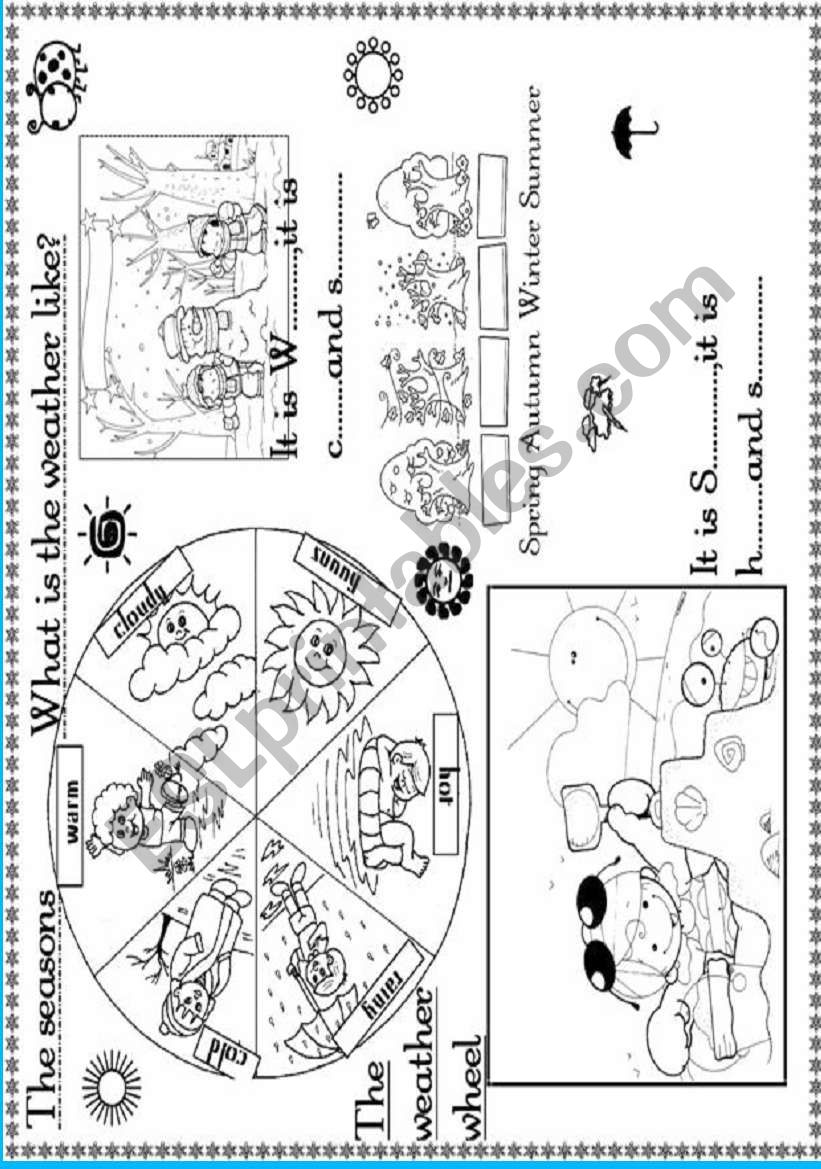 the weather and the seasons:) worksheet