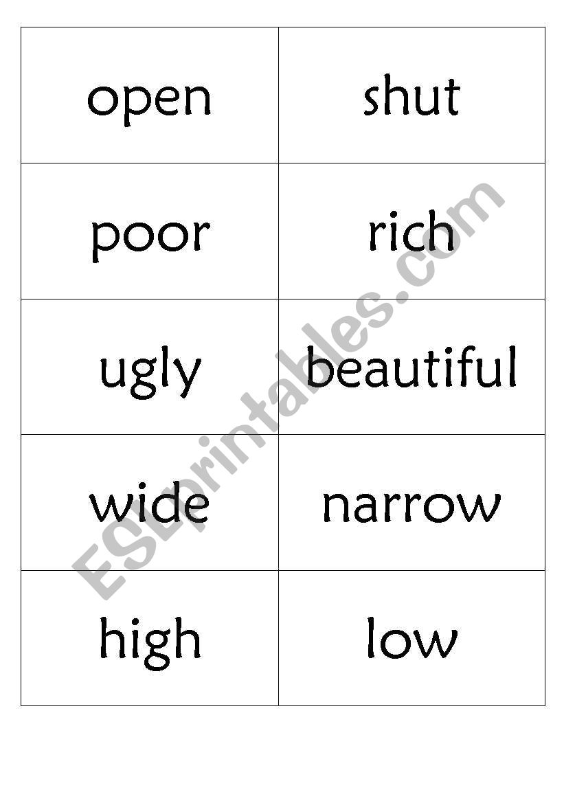english adjectives worksheet