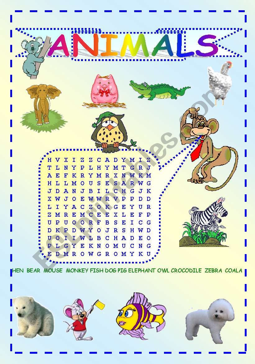 Wordsearch worksheet