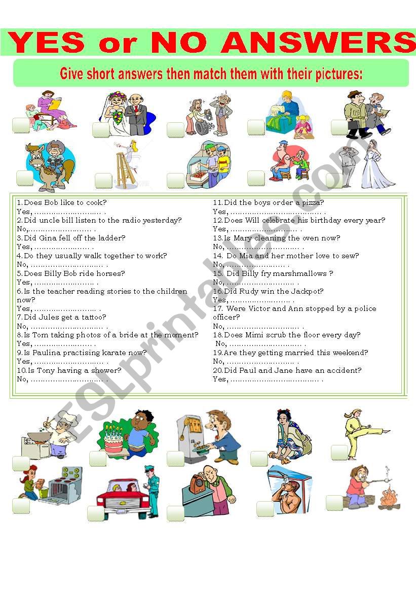 Short Answers worksheet