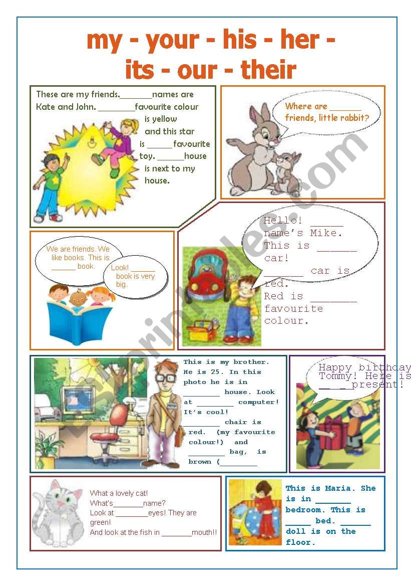 Possessive adjectives - revision