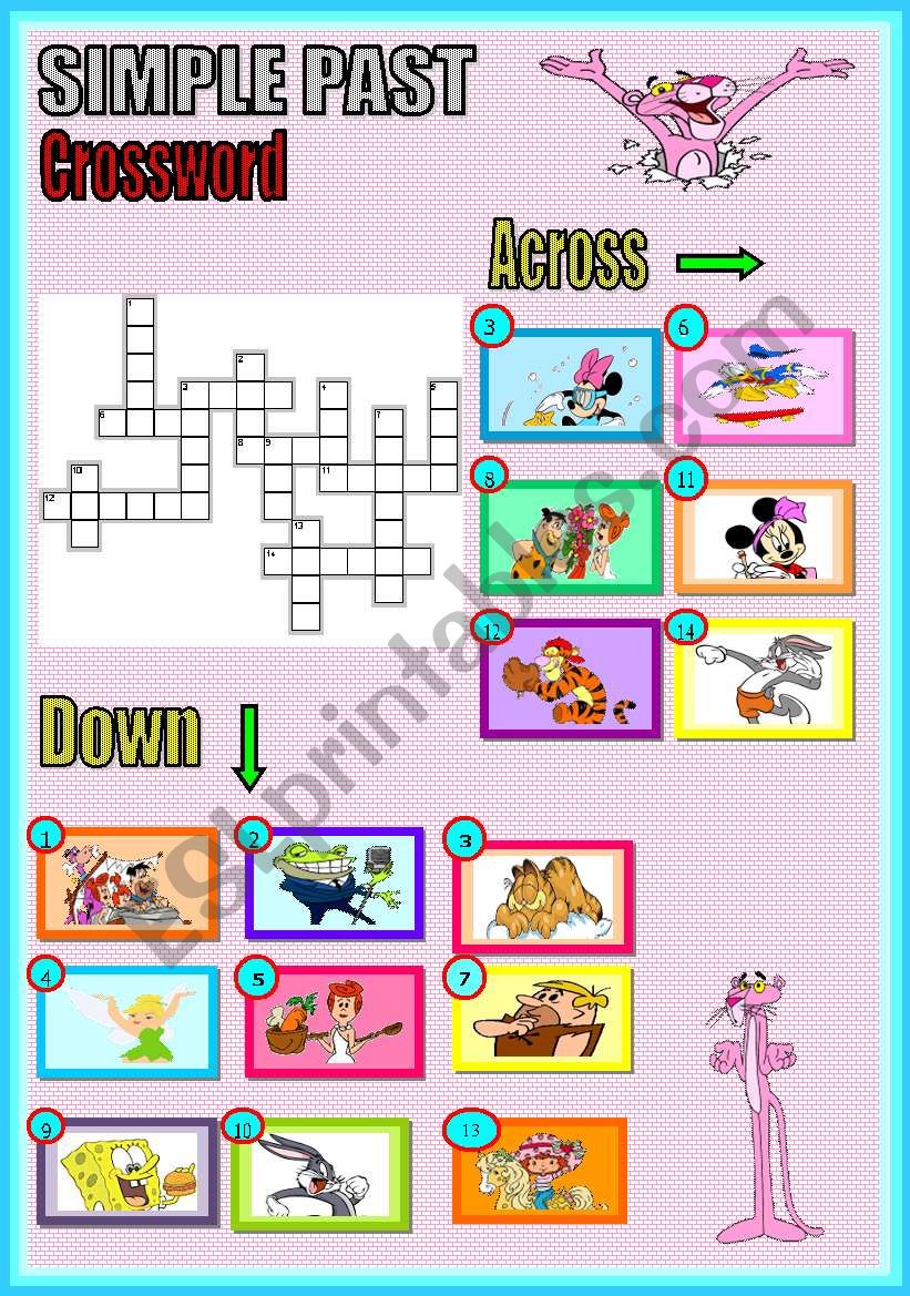 SIMPLE PAST:CROSSWORD worksheet