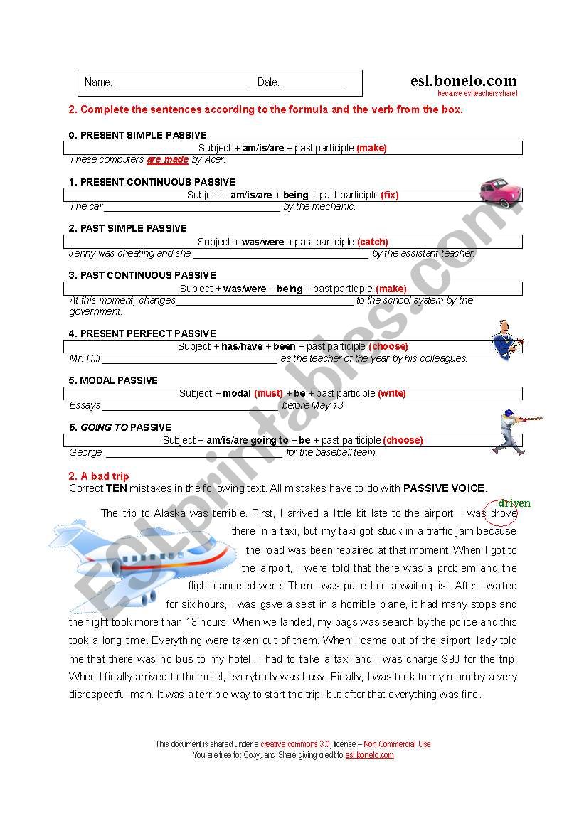 Passive Voice Practice worksheet