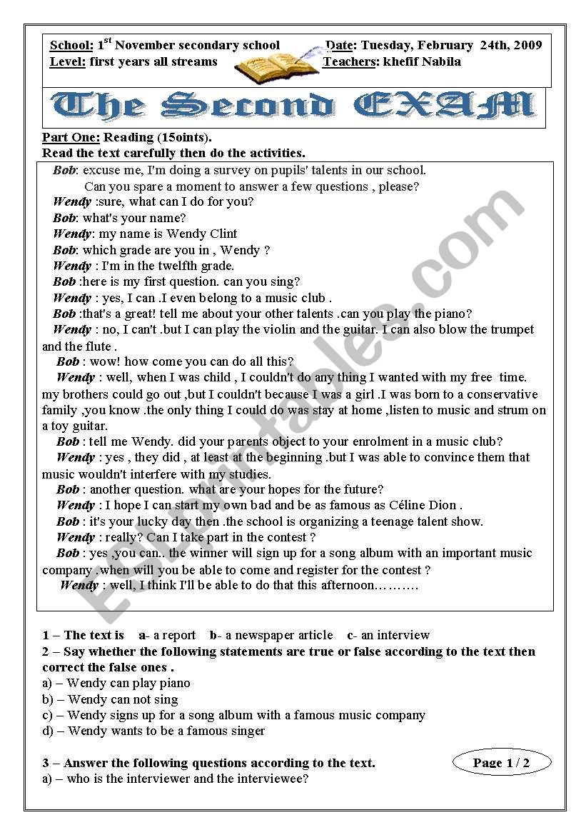 conduct a survey worksheet