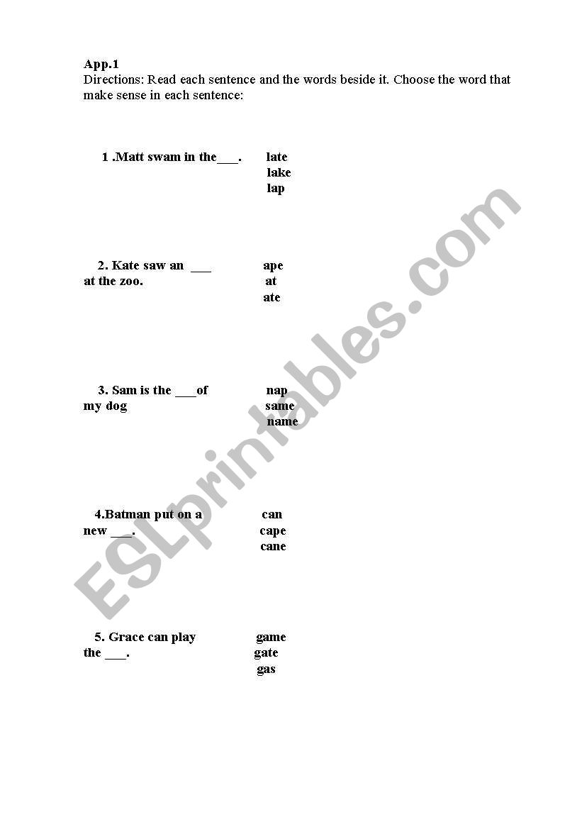 silent e worksheet worksheet