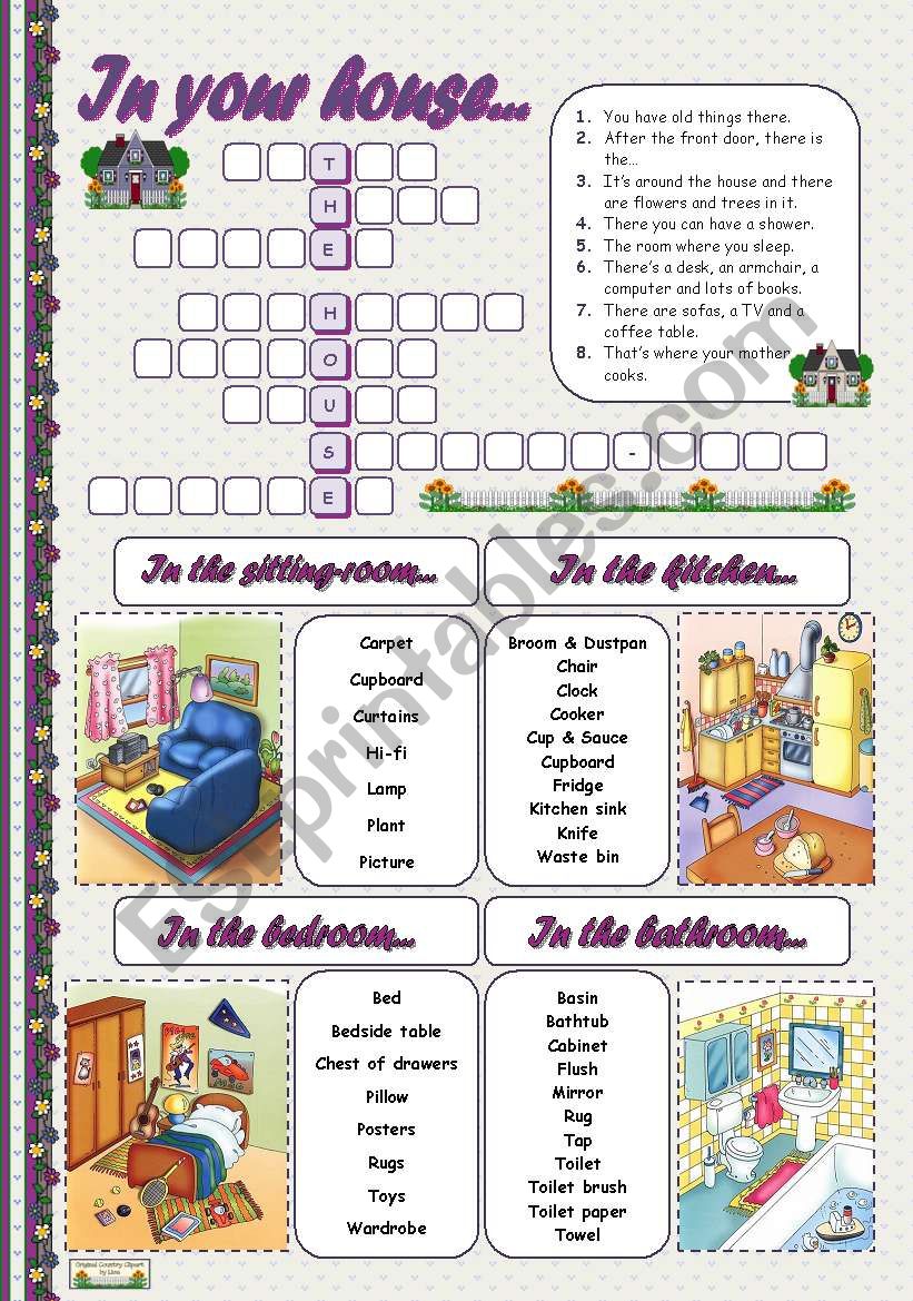 IN YOUR HOUSE... worksheet