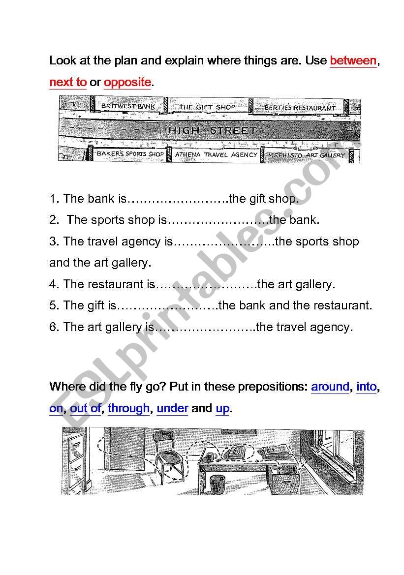 preposition worksheet