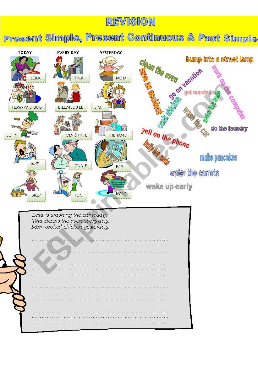 Present and Past simple worksheet