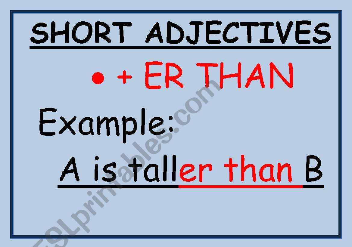 poster of adjectives worksheet