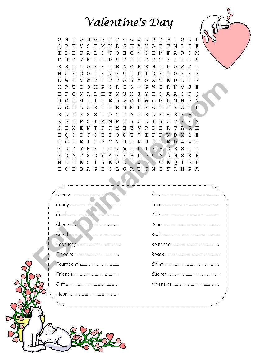 Valentines Day worksheet