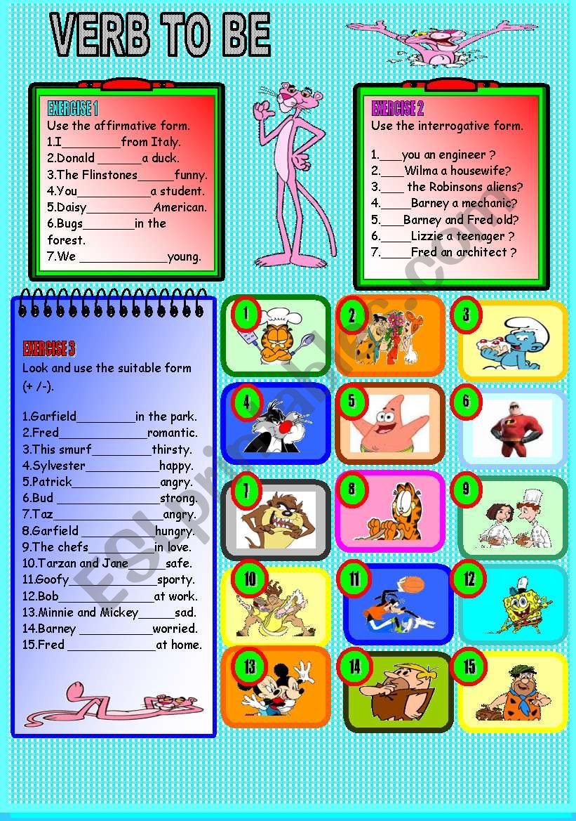 VERB TO BE worksheet