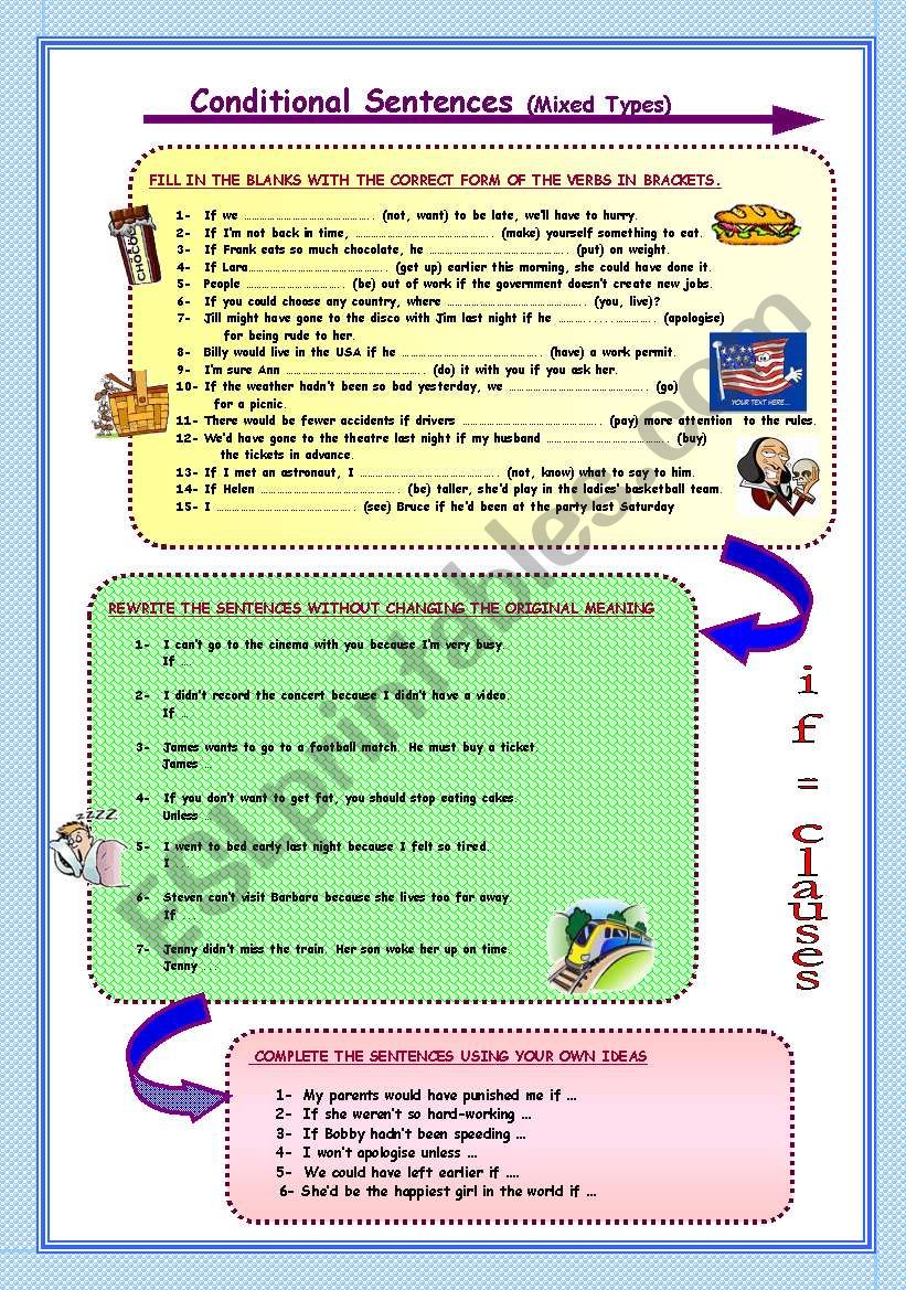 CONDITIONAL CLAUSES (MIXED TYPES)