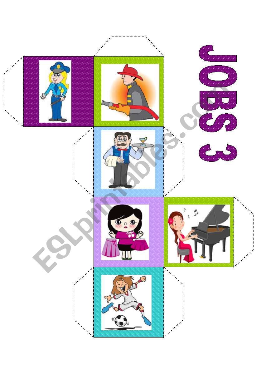 JOBS CUBE 2 worksheet