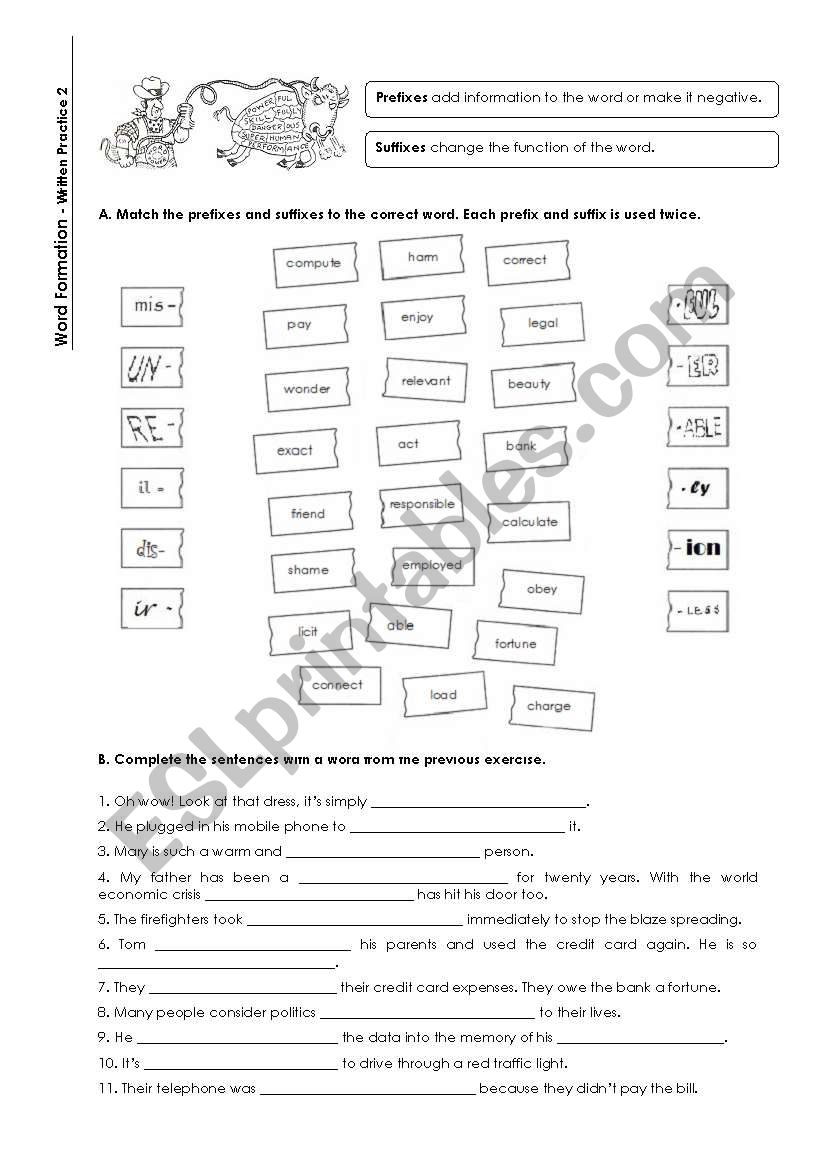 Word Formation worksheet