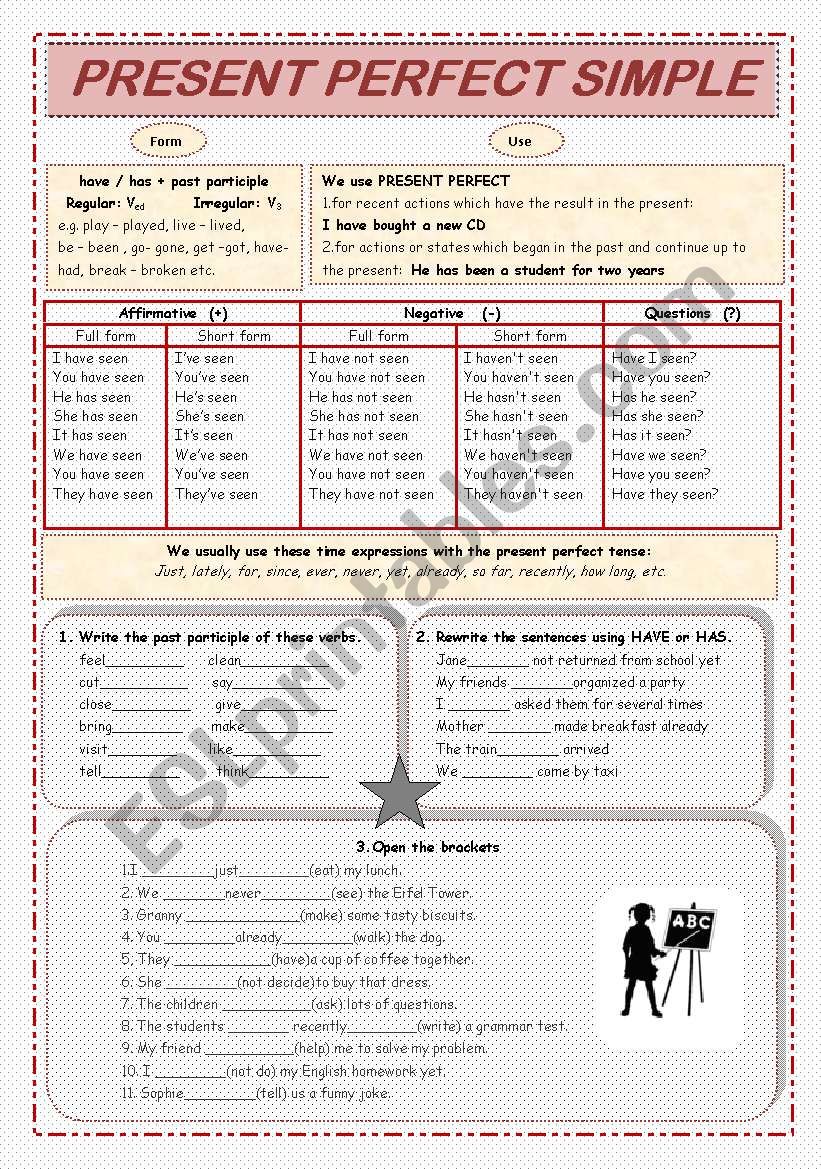 Present Perfect worksheet