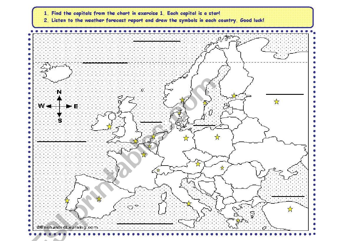 Weather Report Chart Worksheet