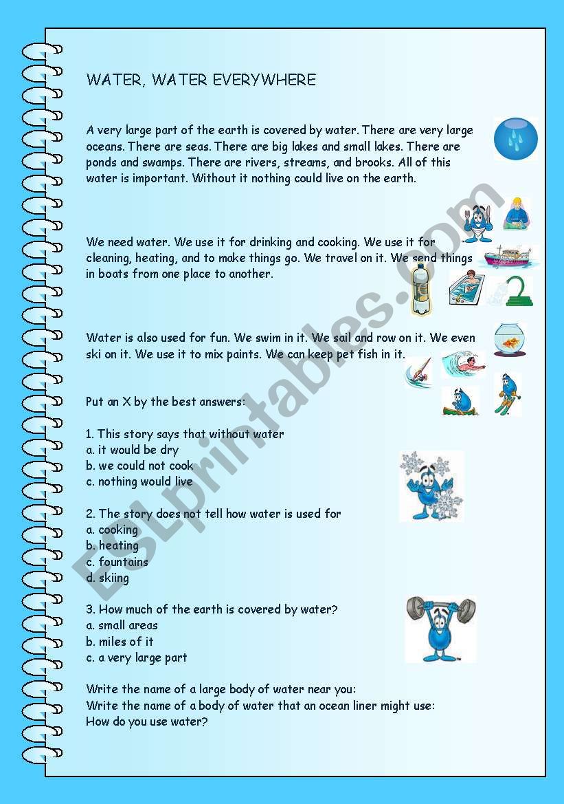 Water worksheet