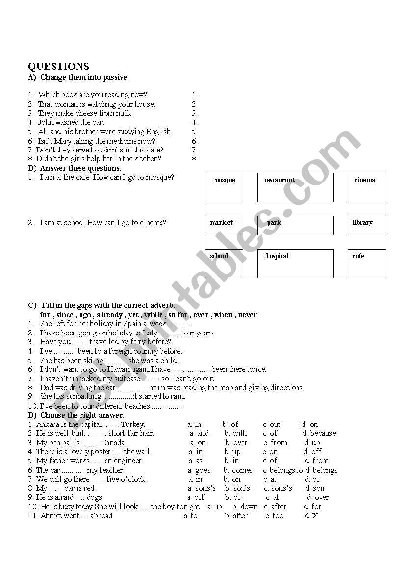 GRAMMAR EXERCISES WITH 3 PAGES