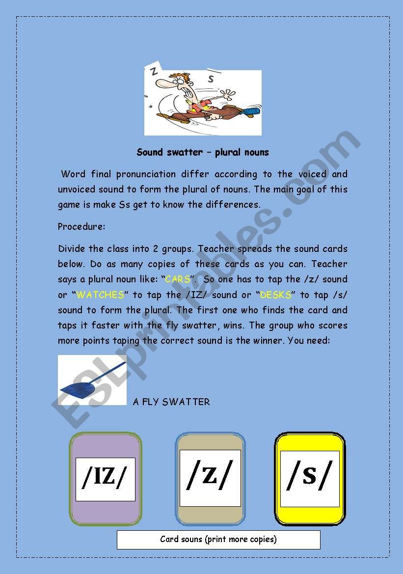 sound swatter plural ending sounds part 1