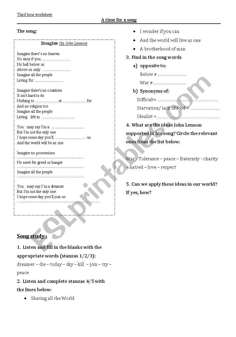 tolerance worksheet