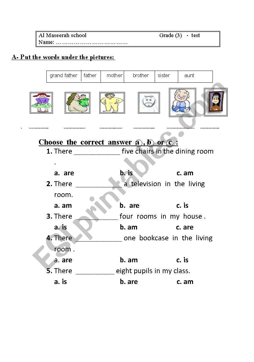 test worksheet