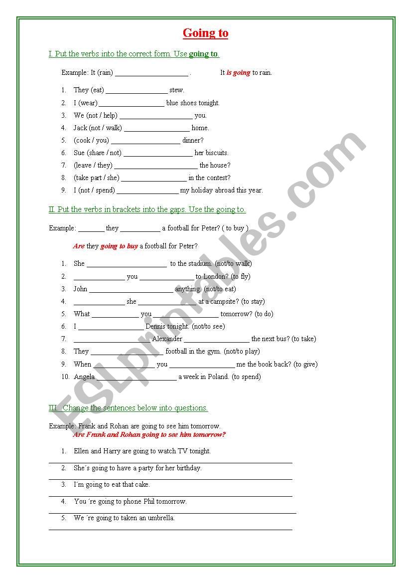 Going to worksheet