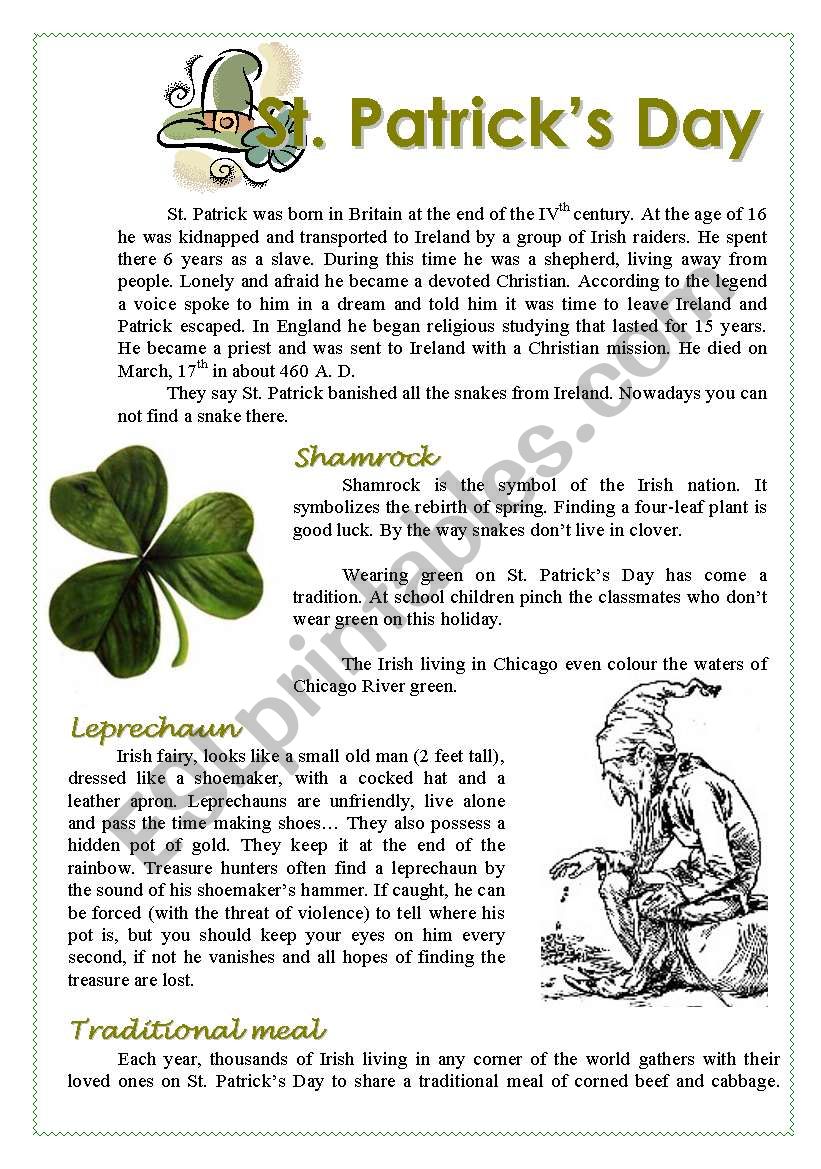 St. Patricks Day worksheet