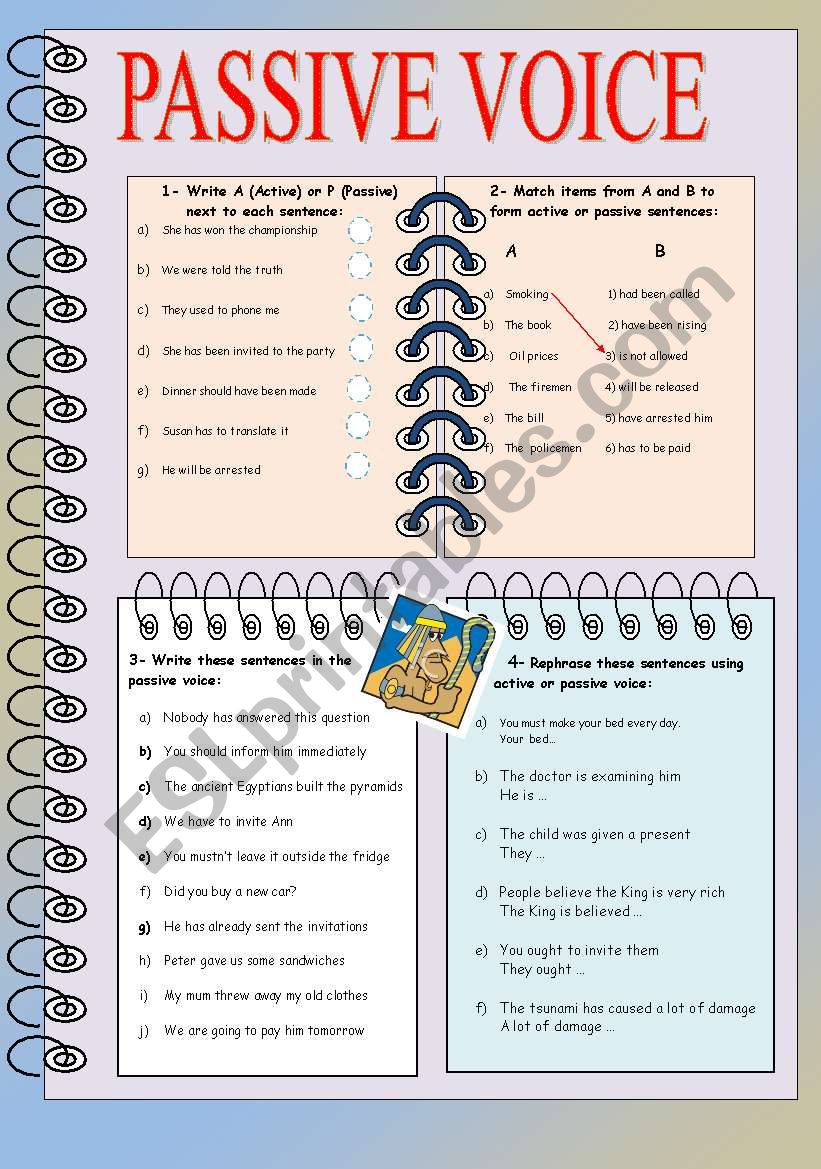 PASSIVE VOICE (fully editable + key)