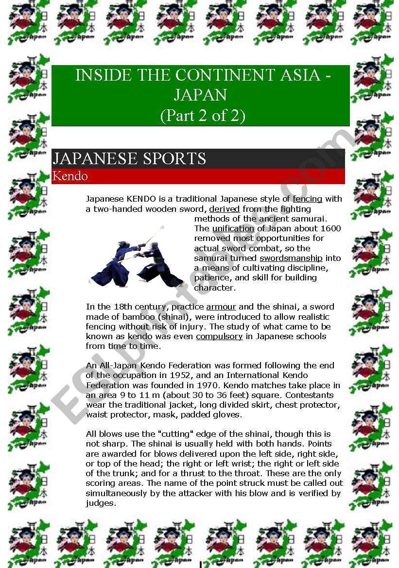 Inside the continent Asia - Japan (Part 2 of 2) (7 pages)