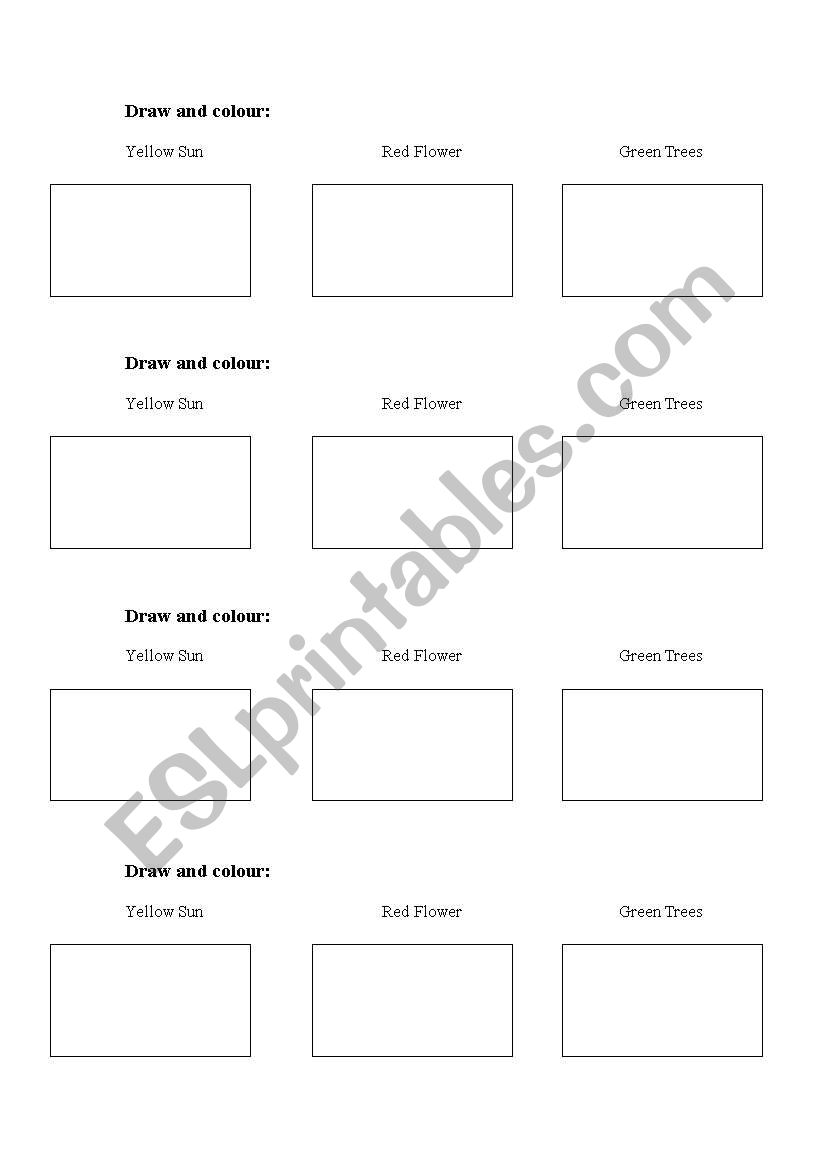 drawing sheet about nature worksheet