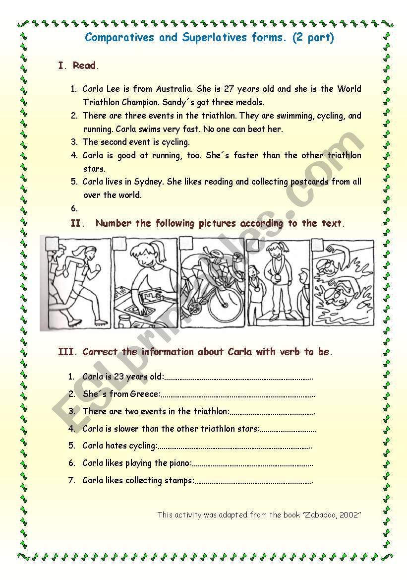 comparatives and superlatives activities