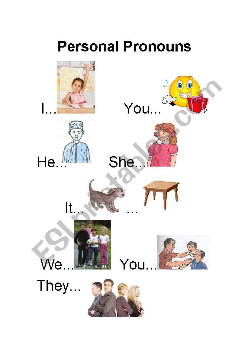 personal pronouns worksheet